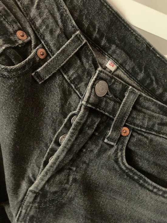 Levi's Straight-leg Denim Jeans in Washed Black - Picture 2 of 5